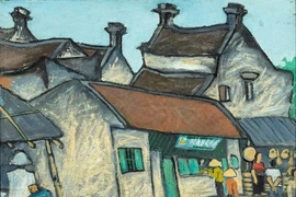 "Gia Ngu Street" artwork by painter Bui Xuan Phai 