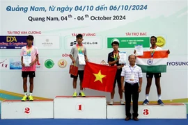 Vietnamese athletes at the 2024 Asian Open Junior Pickleball Championships in the central province of Quang Nam. (Photo: VNA) 