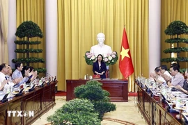 State Vice President Vo Thi Anh Xuan speaks at the event. (Photo: VNA)