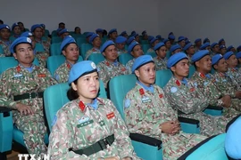 The staff of the Engineering Unit Rotation 2 and Level-2 Field Hospital Rotation 5 at the event. (Photo: VNA)