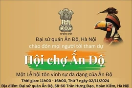 The fair aims to honour the diversity of India and introduce unique cultural and artistic products of India to the people of Vietnam. (Photo: The courtesy of the Indian Embassy in Vietnam) 