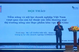 A delegate speaks at the conference (Photo: https://tapchicongthuong.vn/)