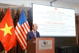 Vietnamese Ambassador to the US Nguyen Quoc Dung speaks at the event. (Photo: VNA)