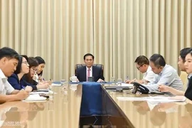 El ministro de Relaciones Exteriores de Vietnam, Bui Thanh Son, en la conversación telefónica. (Foto: baoquocte.vn)