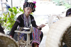 Oficio de tejeduría del pueblo Lu en provincia vietnamita de Lai Chau