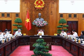 El primer ministro de Vietnam, Pham Minh Chinh, interviene en la cita. (Foto: VNA)