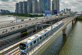 La ligne ferroviaire urbaine Ben Thanh-Suoi Tien à Hô Chi Minh-Ville (Photo : VNA)