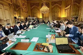 第八次越法高级别经济对话在巴黎举行。图自越通社