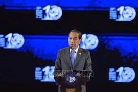 印尼总统佐科·维多多发表讲话。图自互联网