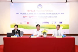 The press conference to introduce Vietnam Dairy 2024 in Hanoi late last week. (Photo: VNA)