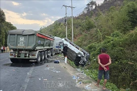 A traffic accident in the Central Highland province of Kon Tum. (Photo: VNA)