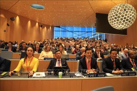 Vietnamese delegates at the 65th of Series of Meetings of the Assemblies of the Member States of the World Intellectual Property Organisation (WIPO). (Photo: VNA)
