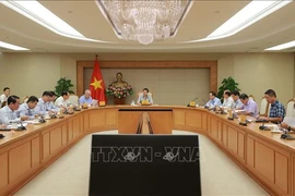 Deputy Prime Minister Tran Hong Ha chairs a meeting on the establishment of a carbon market in Vietnam. (Photo: VNA)