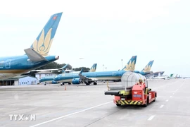 Planes at the Noi Bai International Airport. (Photo: VNA)