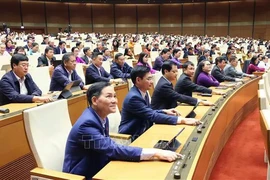 Deputies vote to pass a law at the eighth session of the 15th National Assembly on November 30. (Photo: VNA)