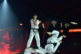 A performance at the opening ceremony of the Vietnam 2024 Asian Open Police Taekwondo Championships. (Photo: VNA)