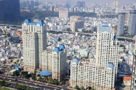 Apartment buildings on Nguyen Huu Canh street in Binh Thanh district of Ho Chi Minh City. (Photo: VNA)
