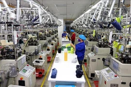 海防VSIP工业园区内的Jasan（越南）织染有限公司生产线。图自越通社