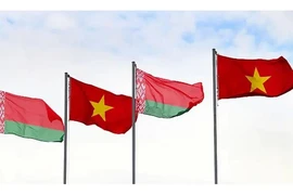 越南与白俄罗斯国旗。图自越通社