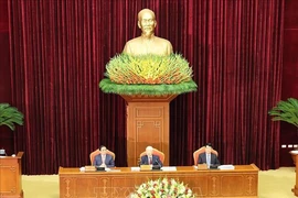 Le secrétaire général du Parti, Nguyen Phu Trong, préside le 9e Plénum. Photo: VNA