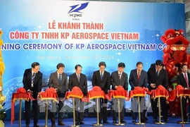 The KP Aerospace Vietnam company from the Republic of Korea (RoK) officially opens a factory at the Da Nang Hi-Tech Park. (Photo: VNA)