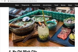 英国《Time Out》杂志刚选出全球20大最佳饮食城市榜单，越南胡志明市榜上有名，位居第四。图自越通社