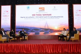 题为“电影制作合作：国际经验和发展解决方案”的研讨会在岘港亚洲电影节框架内举行。图自越通社