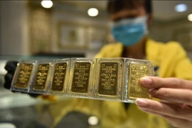 SJC gold price reaches 87 million VND per tael on May 7 morning. (Photo: VNA)