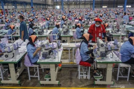 Workers produce clothes at a garment factory in Batang District, Central Java, (Photo:en.antaranews.com)