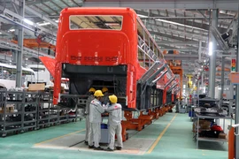 Automobile manufacturing at Kim Long Motor Hue Automobile Manufacturing and Assembly Industrial Park (Photo: VNA)