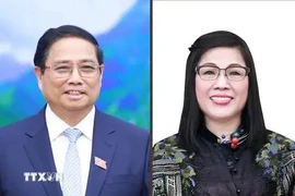 Prime Minister Pham Minh Chinh and his spouse (Photo: VNA)