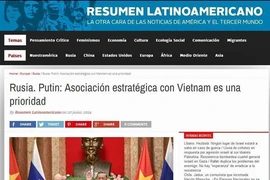 El artículo en Resumen Latinoamericano sobre la visita a Vietnam del presidente ruso Vladimir Putin. 
