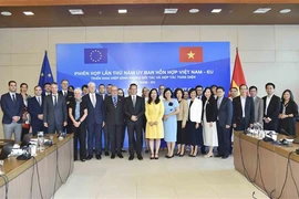 Los delegados participantes de la quinta reunión del Comité conjunto Vietnam-UE (Fuente: VNA)