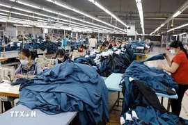 En una fábrica de confección textil en la provincia de Hung Yen (Fuente: VNA) 