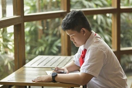 Nguyen Do Quang Minh, a ninth grader, in Da Nang city wins the national round for the 53rd UPU letter-writing contest. (Photo: sggp.org.vn)