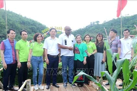 The FAO delegation visits an agricultural model in Bac Kan province. (Photo: VNA)