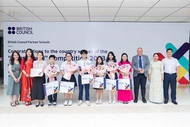 Students from Thanh Xuan Secondary School in Hanoi were the East Asia region's second place winners in a global British Council Partner School competition. (Photo coutersy of British Council) 