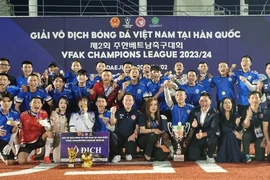 The South Ha Tinh team wins the second Champions League. (Photo: VNA)