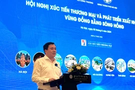 Deputy Minister of Industry and Trade Nguyen Sinh Nhat Tan speaks at the conference. (Photo: VNA)