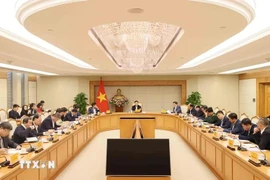 Deputy Prime Minister Tran Hong Ha chairs a meeting of the Vietnam-Russia Inter-Governmental Committee on Economic-Trade and Scientific-Technological Cooperation in Hanoi on December 12. (Photo: VNA)