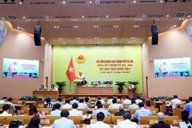На заседании Народного совета Ханоя (Фото: hanoimoi.vn)