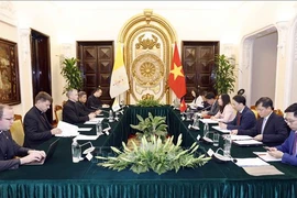 Vue de la 11e réunion annuelle du Groupe de travail conjoint Vietnam-Saint-Siège, à Hanoi, le 17 mai. Photo: VNA 