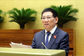 Le ministre des Finances Ho Duc Phoc devant l’Assemblée nationale. Photo : VNA