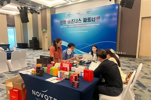 Businesses at the event. (Photo courtesy of KOTRA Hanoi)