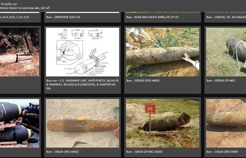 The library is an online source of useful knowledge about bombs, landmines, and other explosives. ̣(Photo: baochinhphu.vn)