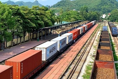 A cargo transport platform at the address https://sanhanghoa.vtds.vn will be launched on August 10 with an aim to create favourable conditions for customers to select the railway transport services. (Photo: ratraco.vn)