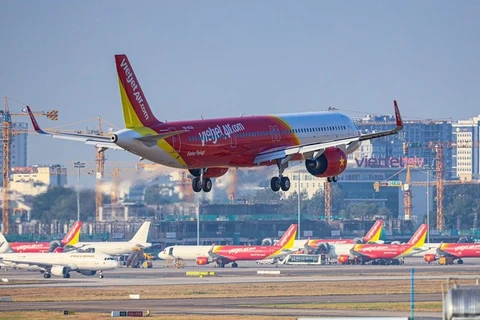 An aircraft of Vietjet (Photo: VNA)