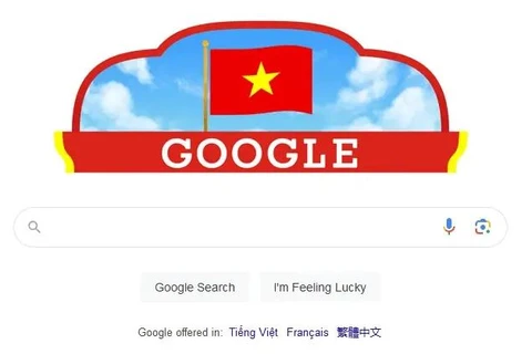 The Vietnam homepage of Google honours the 79th anniversary of the country’s National Day (September 2). (Screenshot photo)