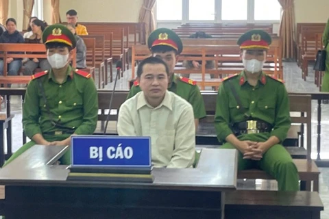 Defendant Hoang Viet Khanh at the first-instance trial on September 24. (Photo: Lam Dong Department of Public Security)