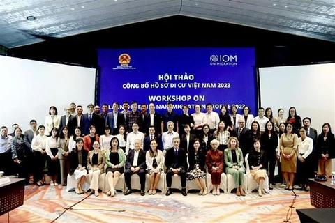 Participants in the October 29 workshop launching the Vietnam Migration Profile 2023 (Source: VNA)